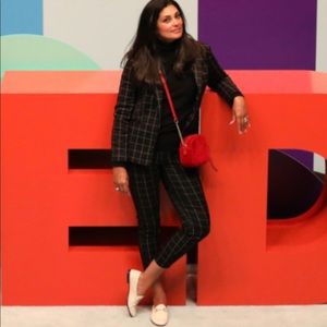 Rachel Roy collection Plaid black blazer